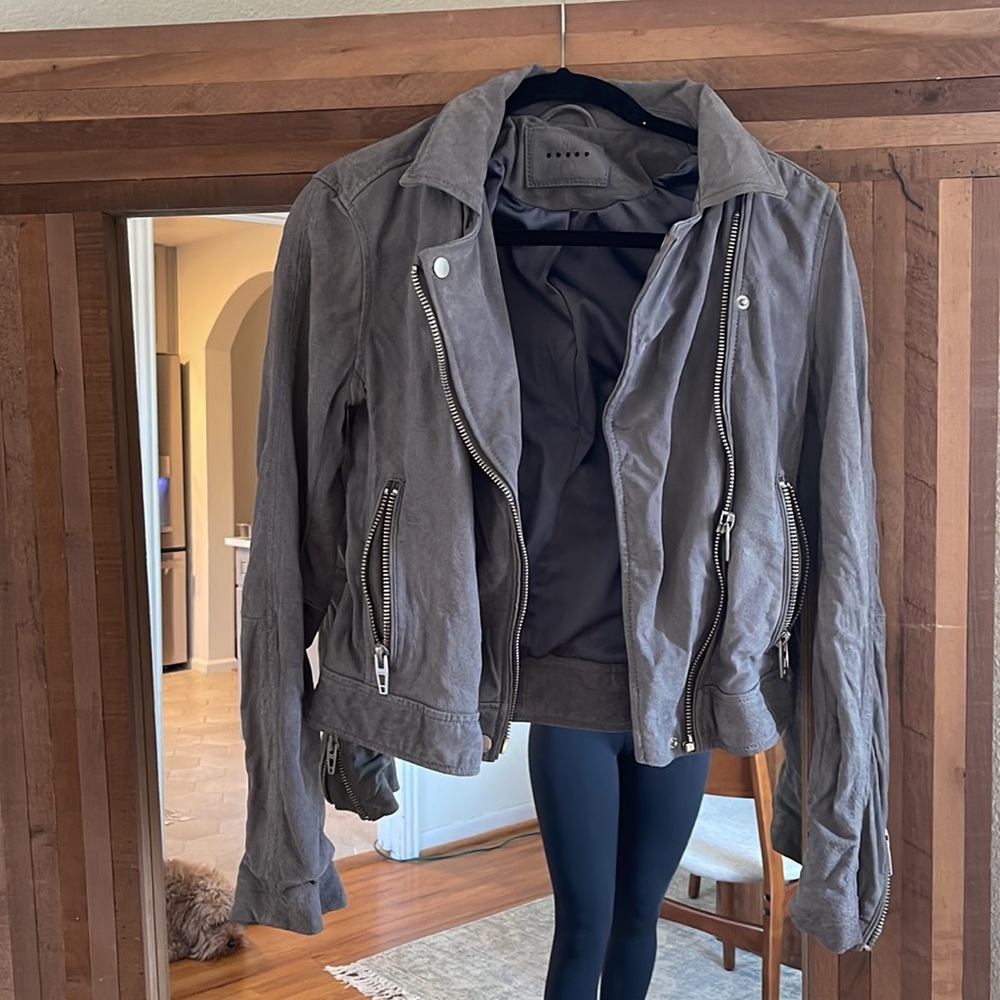 BLANKNYC Silver Screen Suede Jacket Small